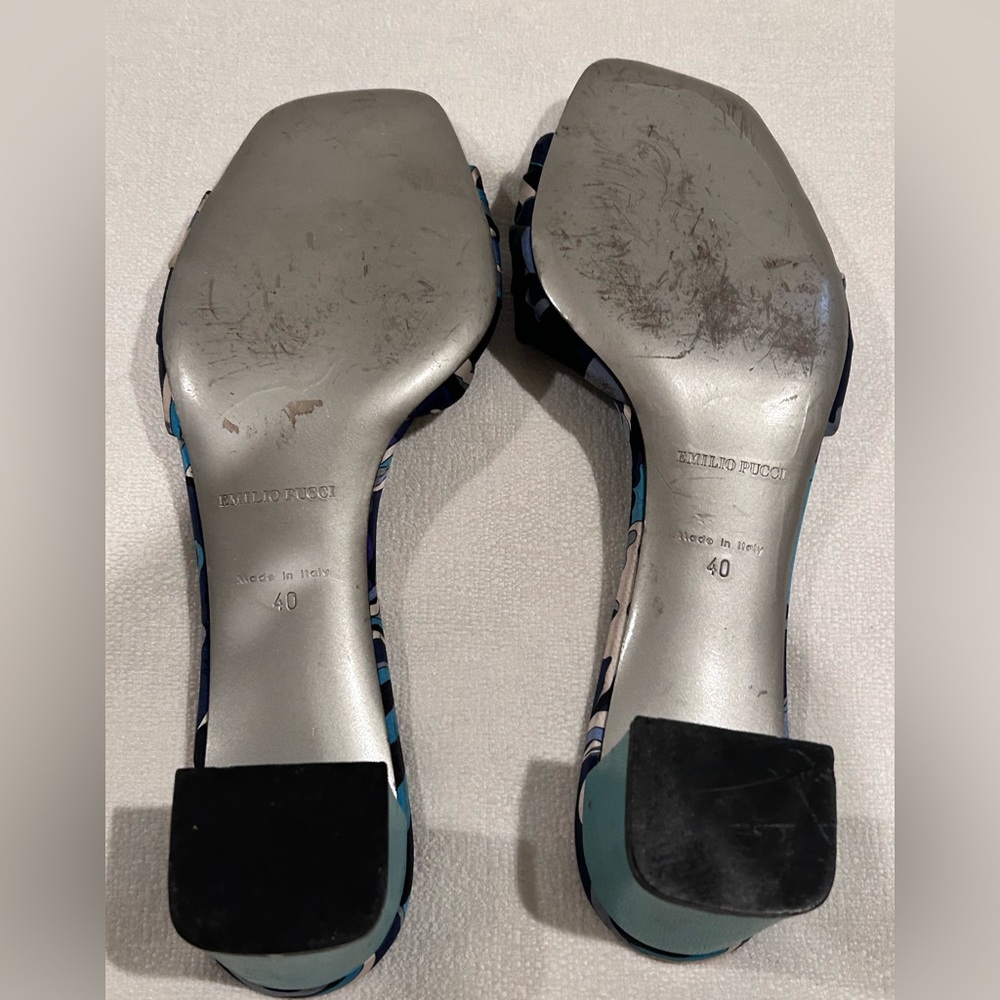 Emilio Pucci VTG 1960s Abstract Jeweled Mule Heels SIZE:40 EU - Picture 10 of 14